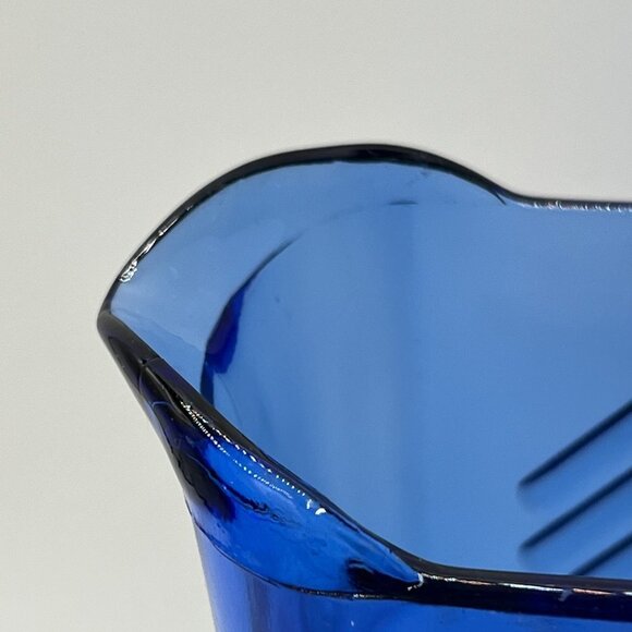 Hazel Atlas Art Deco Cobalt Blue Creamer - Picture 2 of 12